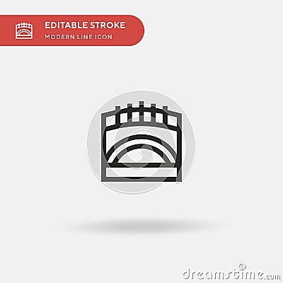Canal Simple vector icon. Illustration symbol design template for web mobile UI element. Perfect color modern pictogram on Stock Photo