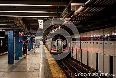 Canal Street subway station in Manhattan, New York City Editorial Stock Photo