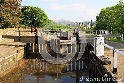 Canal water gate Stock Photo