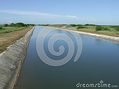 Canal of a water reservoir Stock Photo