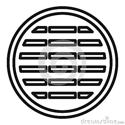 Canalization manhole icon outline vector. City road Vector Illustration