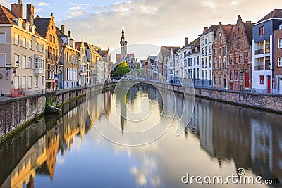 Canals of Bruges, Belgium Stock Photo