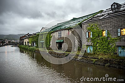 Canals of Otaru Japan, Hokkaido, Japan Editorial Stock Photo