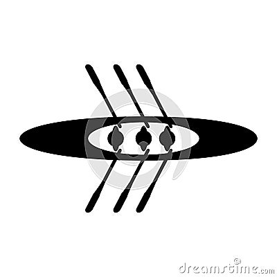 Canape on the plate icon Stock Photo