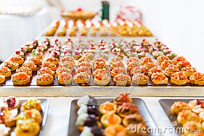 Canapes buffet Stock Photo