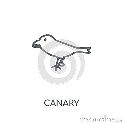 Canary linear icon. Modern outline Canary logo concept on white Vector Illustration