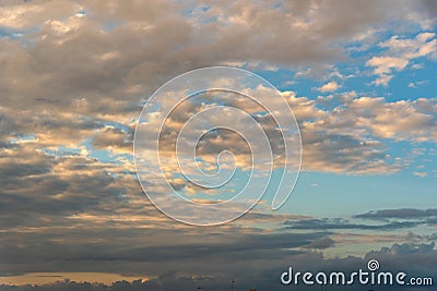 Sunset and clouds over Cadiz Spain Stock Photo