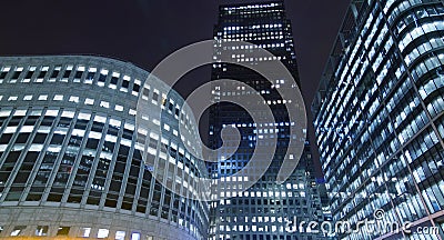 Canary Wharf office buildings Stock Photo