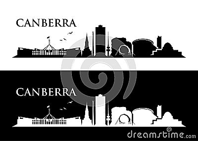 Canberra skyline - Australia - vector illustration Vector Illustration