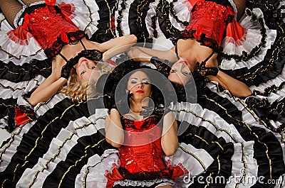 Cancan dancers Stock Photo