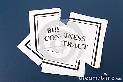 Cancel Business Contract Stock Photo