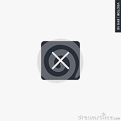 Cancel, close, premium quality flat icon Vector Illustration