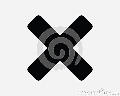 Cancel Icon Delete Remove Revoke Restrict Restricted Eliminate Prohibited X Cross Close Wrong Line Shape Sign Symbol EPS Vector Vector Illustration