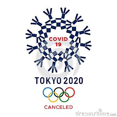 Cancellation of the Olympics in Tokyo, Japan, 2020 Editorial Stock Photo