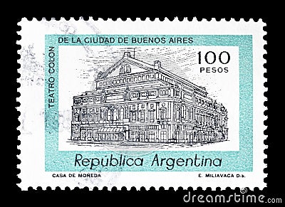 Argentina on postage stamps Editorial Stock Photo