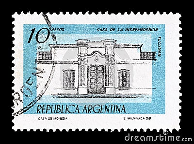 Argentina on postage stamps Editorial Stock Photo
