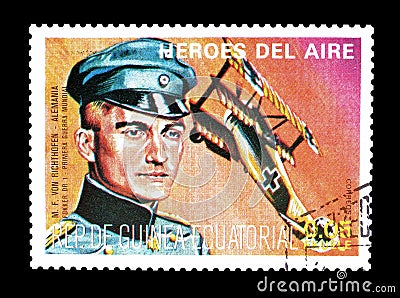 Pilots on stamps Editorial Stock Photo