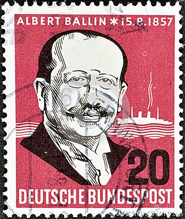 German shipping magnate Albert Ballin Editorial Stock Photo