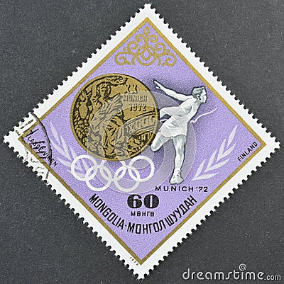 Summer Olympic Games 1972 - Munich (Medals) Editorial Stock Photo