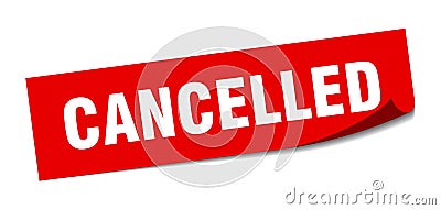 cancelled sticker. Vector Illustration