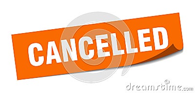 cancelled sticker. Vector Illustration