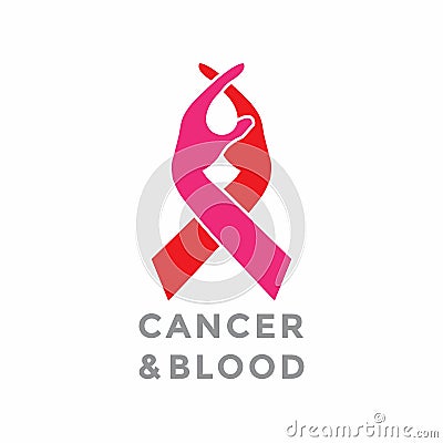 Cancer care logo design template Cartoon Illustration