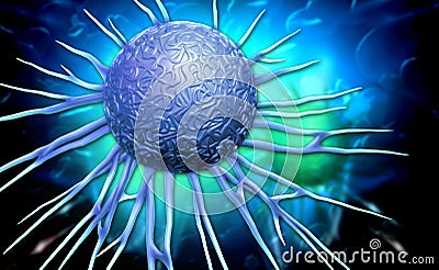 Cancer cell Cartoon Illustration