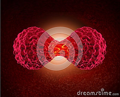 Cancer Cell Dividing Stock Photo