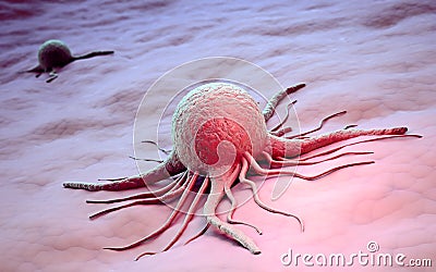 Cancer cell scientific illustration Cartoon Illustration