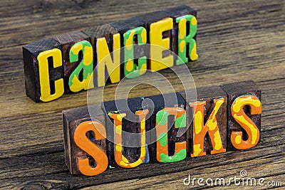 Cancer disease sucks awareness fight support breast health research Stock Photo