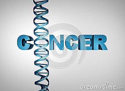 Cancer DNA Concept Cartoon Illustration