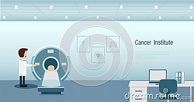 Cancer institute banner Vector Illustration