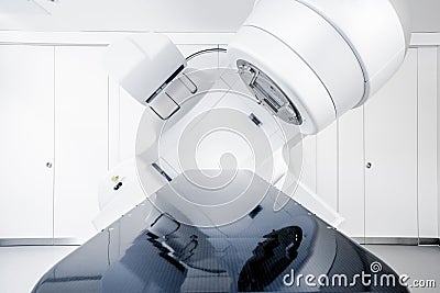 Cancer therapy, advanced medical linear accelerator in the therapeutic oncology Stock Photo