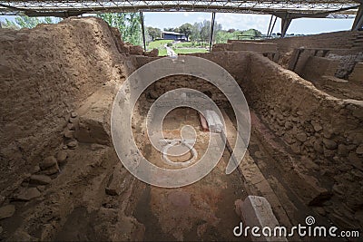 Cancho Roano altar at Archaeological Site Editorial Stock Photo
