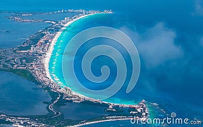 Cancun beach during the day Stock Photo