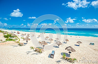 Cancun beach panorama, Mexico Stock Photo