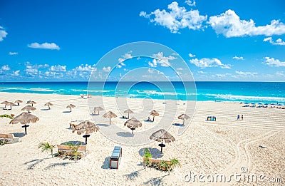 Cancun beach panorama, Mexico Stock Photo