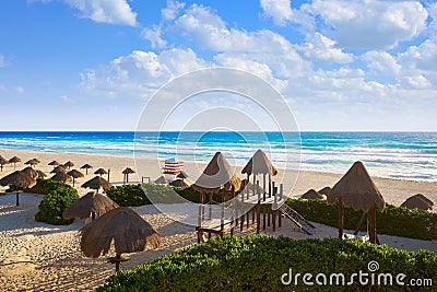 Cancun Delfines Beach Hotel Zone Mexico Stock Photo