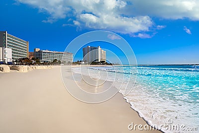 Cancun Forum beach Playa Gaviota Azul Stock Photo