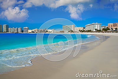 Cancun Forum beach Playa Gaviota Azul Stock Photo