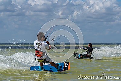 CANCUN, MEXICO - 02/18/2018: Adrenalin Kitesurf. Editorial Stock Photo