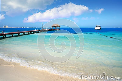 Cancun Playa Langostas beach in Mexico Stock Photo