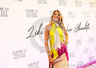 Candace Bushnell author of Sex and the city on Red Carpet for ballet Like Water for Chocolate at David Geffen Hall Editorial Stock Photo