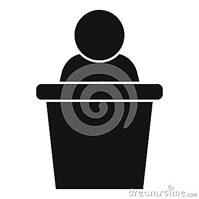 Candidate freedom speech icon simple vector. Vote ballot Vector Illustration