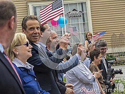 Candidate Hillary Clinton and Governor Andrew Cuomo Editorial Stock Photo