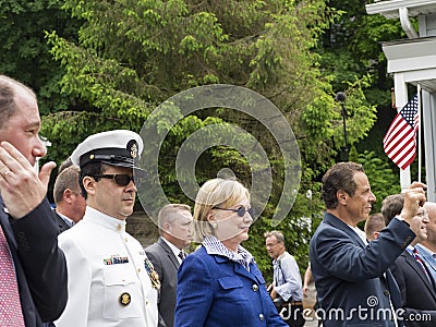 Candidate Hillary Clinton and NY Governor Andrew Cuomo Editorial Stock Photo