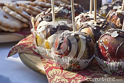 Candied apple Stock Photo