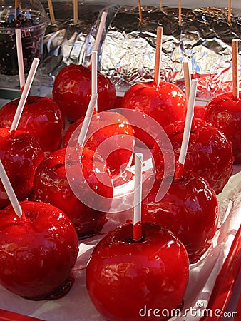 Candied Apples Stock Photo