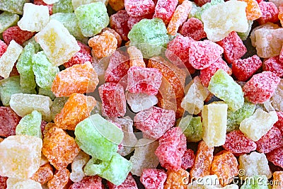 Candied fruits multicolored Stock Photo