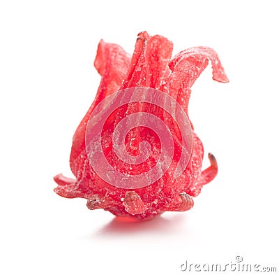 Candied hibiscus flower. Stock Photo